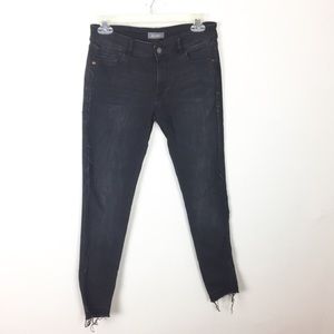 DL1961 Emma Low Rise Skinny Black Frayed 26 NWOT